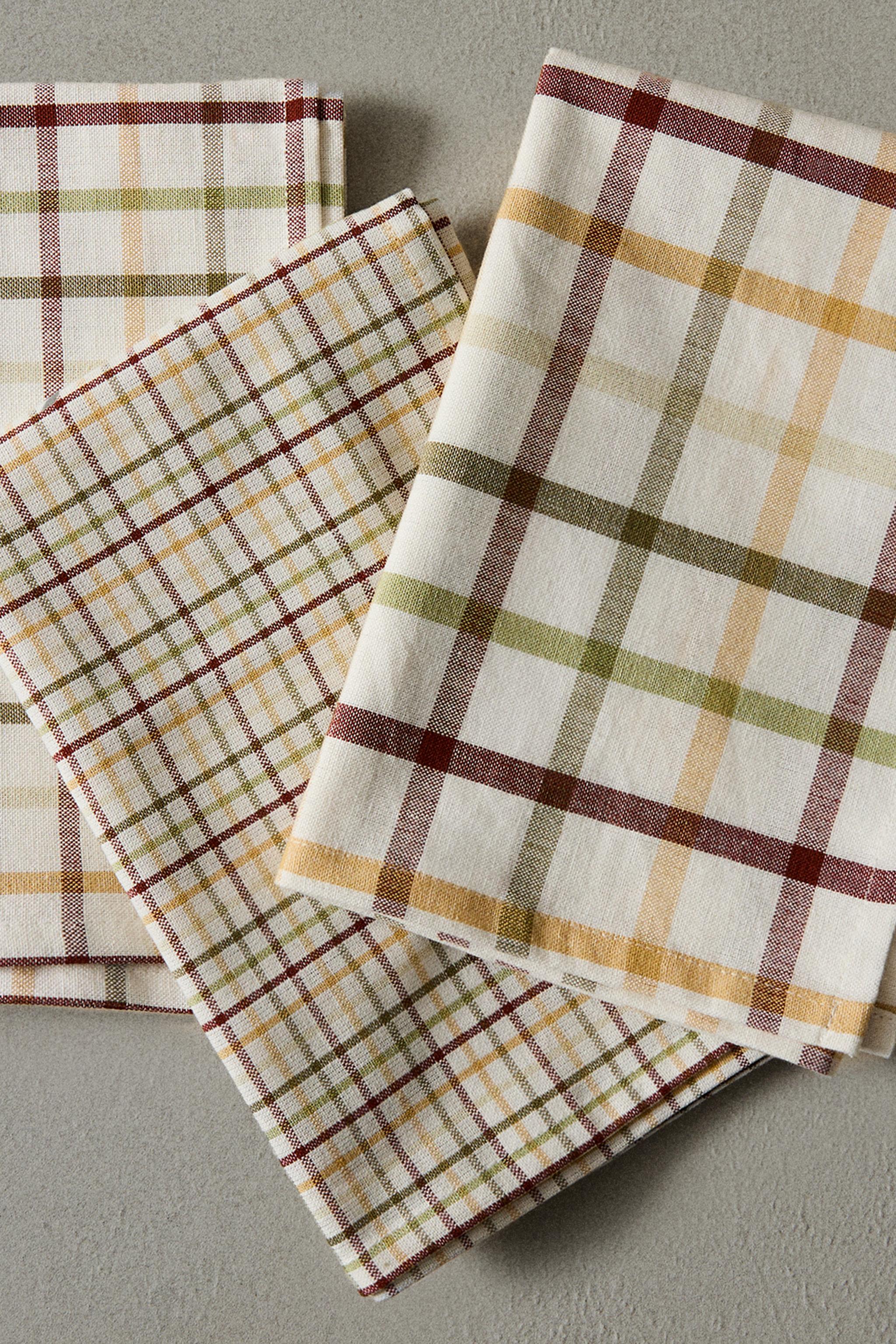 SET OF DYED THREAD KITCHEN TOWELS (SET OF 3)